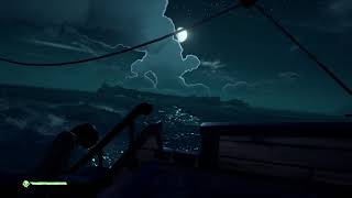 Sea of Thieves - Solo Sloop Nightime Sailing Gameplay Shark Bait Cave Discovered (Xbox One 2018)