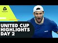 Wawrinka Faces Bublik, Tiafoe, Berrettini & Sakkari Also Feature! | United Cup Day 2 Highlights