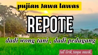 Download lagu puji pujian Jawa || REPOTE DADI WONG TANI || full lirik tanpa musik mp3 Download lagu puji pujian Jawa || REPOTE DADI WONG TANI || full lirik tanpa musik mp3
