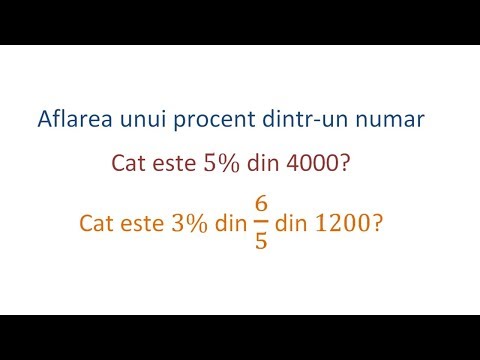 Aflarea unui procent dintr-un numar - Clasa a V-a