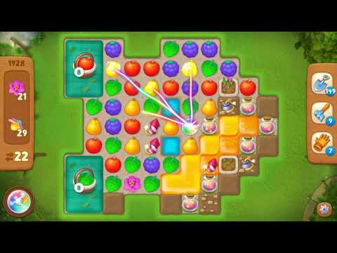 Gardenscapes Area 9 Day 1 Hard Level 1928 - No Boosters Or Hacks