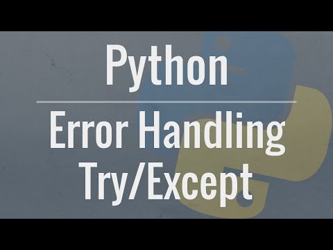 Python Tutorial: Using Try/Except Blocks for Error Handling Video