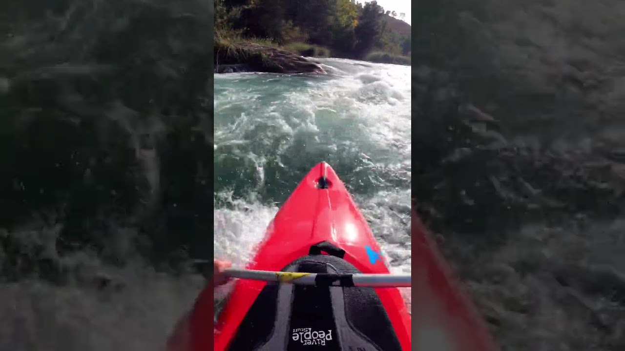 Kayaking in white water