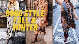 Boho Style Fall & Winter Outfit Ideas. How to Wear Bohemian Style for Cold Days