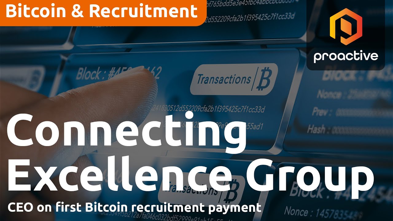 Connecting Excellence CEO on first Bitcoin recruitment receipt