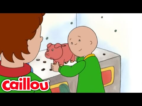 Caillous piggy bank! | Caillou - WildBrain | Learning for Children