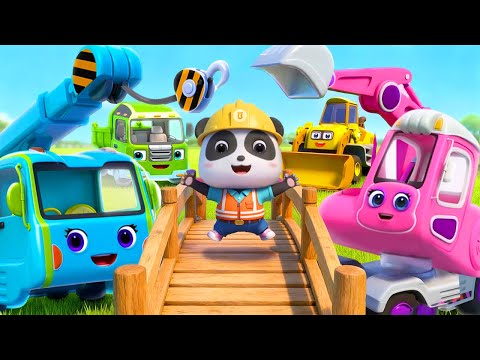 Construction Trucks are Here to Help | Excavator, Crane Truck | Nursery Rhyme & Kids Songs | BabyBus