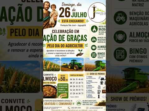 Missa em ação de graça na igreja matriz de Jaguapitã PR
