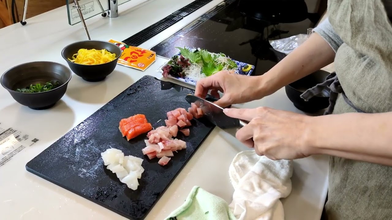 海鮮ちらし　即興演奏　Seafood　chirashi