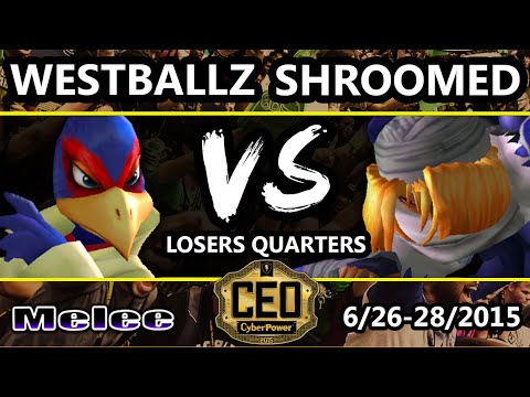 CEO 2015 - Westballz (Falco) Vs. Shroomed (Sheik) SSBM Losers Quarters - Smash Melee