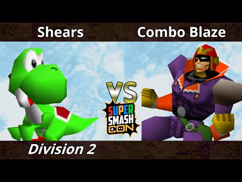 SSC 2022 Division 2 - Shears (Yoshi) Vs. Combo Blaze (Falcon) SSB64 Smash Bros Tournament