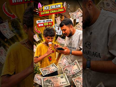 1 Cone, 100 Rupees: The Ultimate Ice Cream Challenge! 🍦🔥#IceCreamChallenge #StreetChallenge