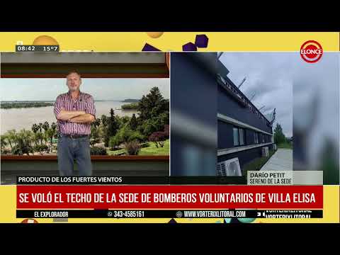 Se voló techo de la Sede de Bomberos Voluntarios de Villa Elisa