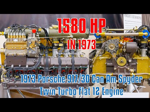 1580HP Twin Turbo Flat 12 - 1973 Porsche 917/30 Can Am Engine #engine #twinturbo #porsche