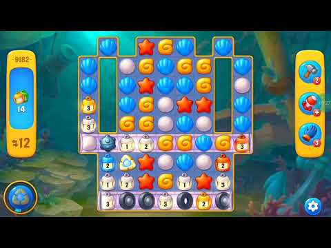 Fishdom Easy Level 9182 (with full seashell and double bombs) @choraelmin