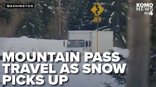 Latest on I-90 mountain pass travel, snow outlook in western Washington Sunday