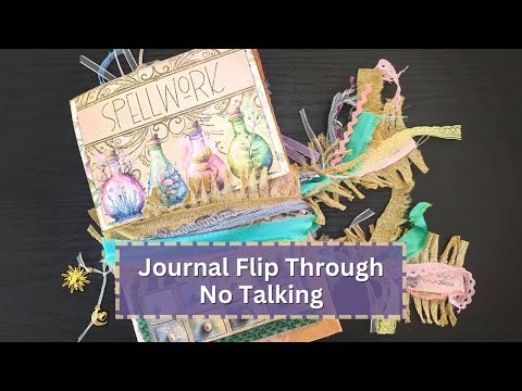 Junk Journal Flip Through Spring Witch | No Talking | GGG Junk Journal Ideas and Printables