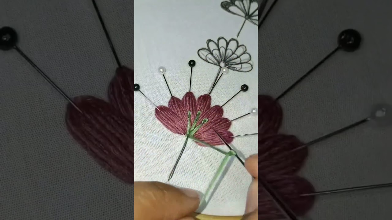 Flowers using pins.... amazing
