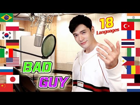bad guy (Billie Eilish) 1 Guy Singing in 18 Different Languages - Cover by Travys Kim
