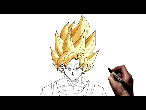 How To Draw Goku SSJ | Step By Step | Dragonball