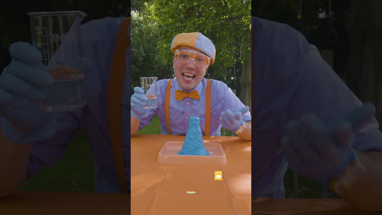 Blippi's Volcano Science Experiment! 3-2-1💥! #Blippi #shorts #experiment