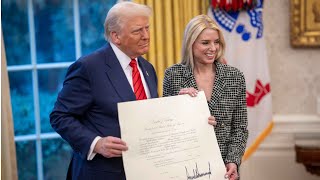 President Trump Swears In Pam Bondi as the U.S. Attorney General