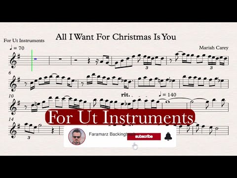 All I Want For Christmas Is You - Mariah Carey-Play Along for Vocal, Flute, Oboe, Violin-Sheet Music