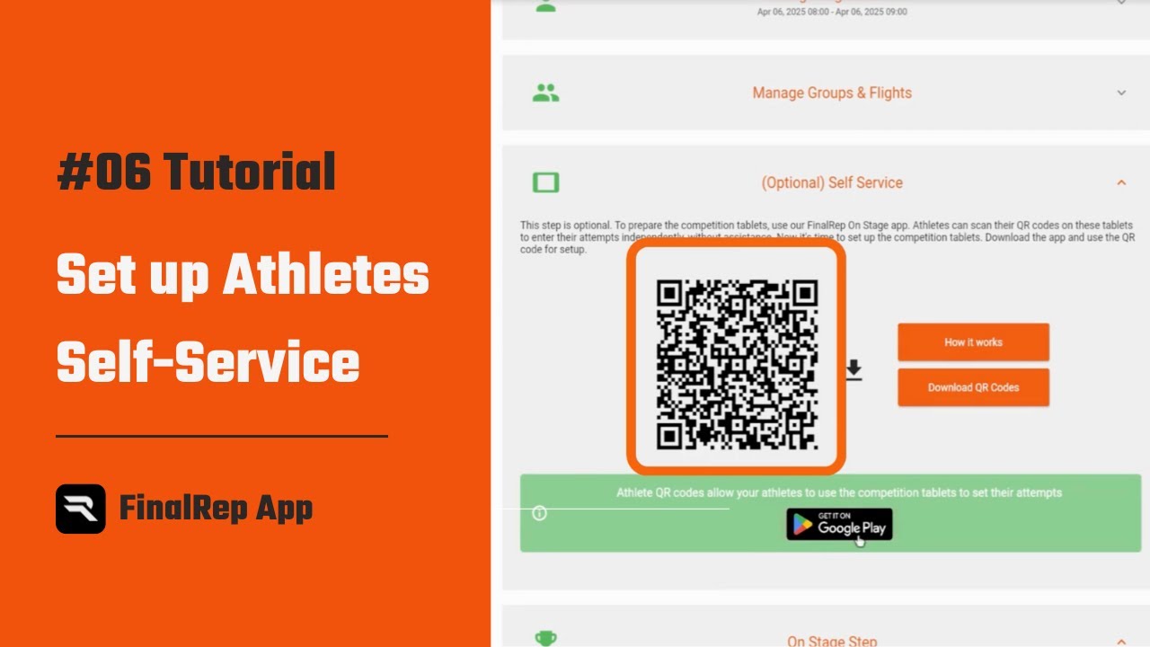 #06 Set up Athletes Self-Service for entering attempts | FinalRep App Tutorial