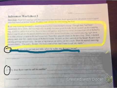 Inference Worksheet 3