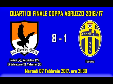 SAN PIETRO TOLLO C5 8 - 1 CASOLI C5 (Andata Quarti di Finale Coppa Abruzzo 2016/17)