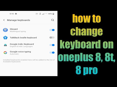 how to change keyboard on oneplus 8, 8t, 8 pro