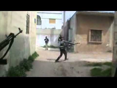 التصدي لقوات النظام في حي البياضة في حمص من قبل كتيبة معاذ بن جبل