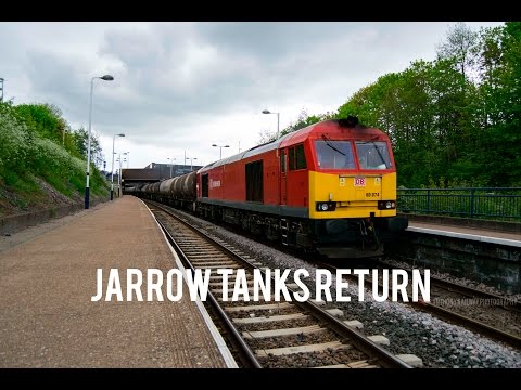 (HD) Jarrow Tanks Return DBC 60074 passes Heworth  (18-5-16)