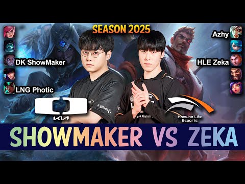 HLE Zeka vs DK ShowMaker - Zeka JAYCE vs ShowMaker SYLAS Mid - Patch 15.7 KR Ranked | lolrec