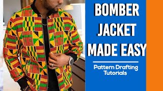 HOW TO MAKE A BOMBER JACKET, DIY Pattern drafting Tutorials