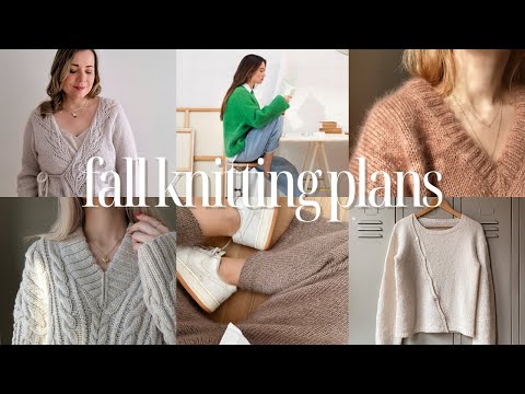 fall knitting plans with stash yarn: 4 sweaters, a wrap cardigan and a pair of pants