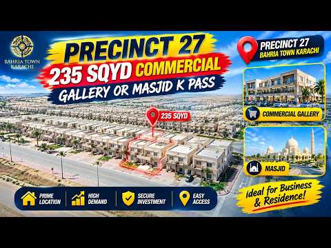 Precinct 27 235 Sq. Yard Villas ka latest street tour | bahria town karachi