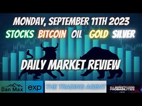 Daily Market Review for Monday September 11th, 2023 for #Stocks #Oil #Bitcoin #Gold and #Silver