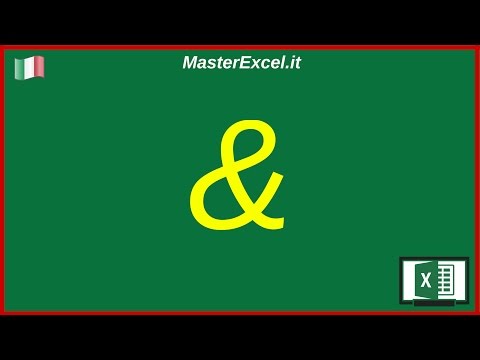 MasterExcel.it - Excel &: come usare la & (E commerciale) nelle formule di Excel per unire i testi