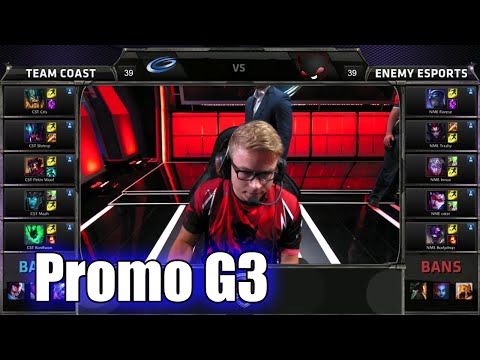 Coast vs Enemy eSports | Game 3 Promotion Tournament for S6 NA LCS Spring 2016 | CST vs NME G3 Promo