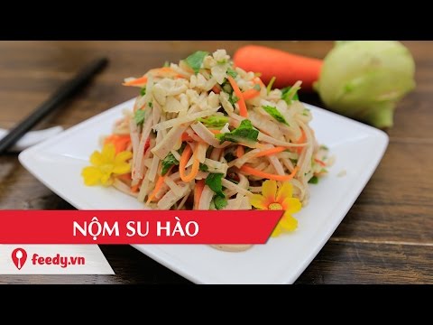 Hướng dẫn cách làm nộm su hào ăn hoài không tăng cân - Kohlrabi Salad