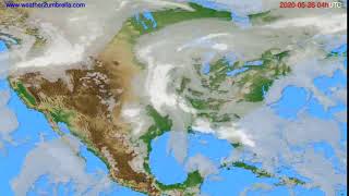 Cloud forecast USA & Canada // modelrun: 12h UTC 2020-05-25