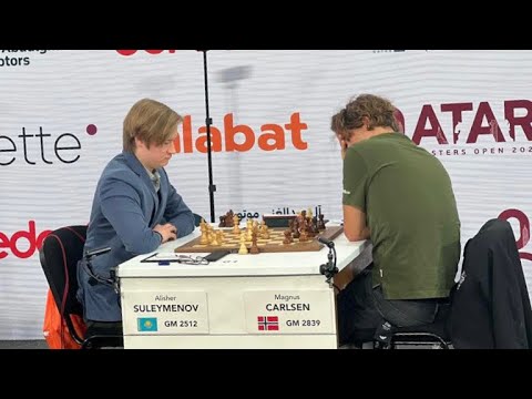 Alisher Suleymenov vs Magnus Carlsen | Qatar Masters Open (2023) #chess