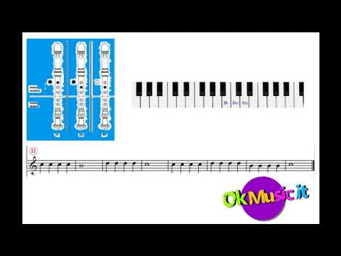 Suoniamo il flauto dolce o uno strumento a tastiera - Canzone nr.11 - SubitoMusica - okMusic.it