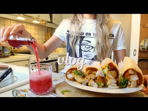 Simple Meals After Busy Harvest Days in Greece 👩‍🌾| Cheesy Chicken Burritos & Shrimp Pasta | VLOG