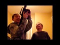 What does the gun say 