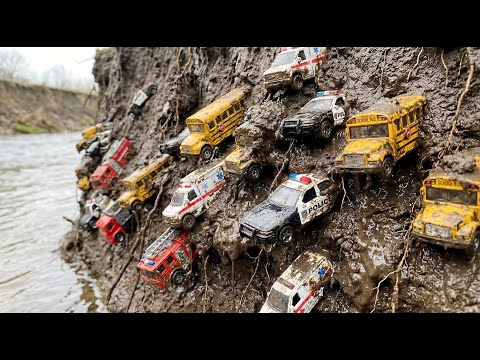 🚨 MUDDY RESCUE! Can we wash all these dirty cars Police, Fire Truck, Ambulance