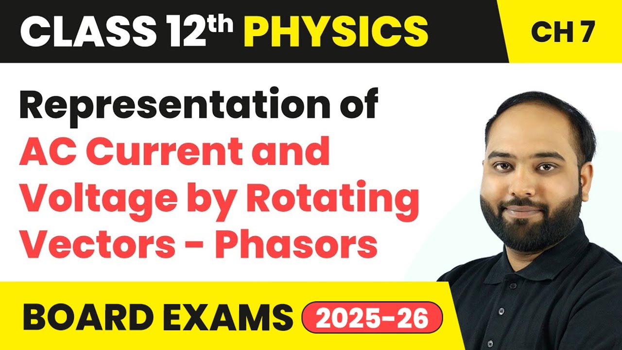 Representation of AC Current and Voltage by Rotating Vectors - Phasors | Class 12 Physics Chapter 7