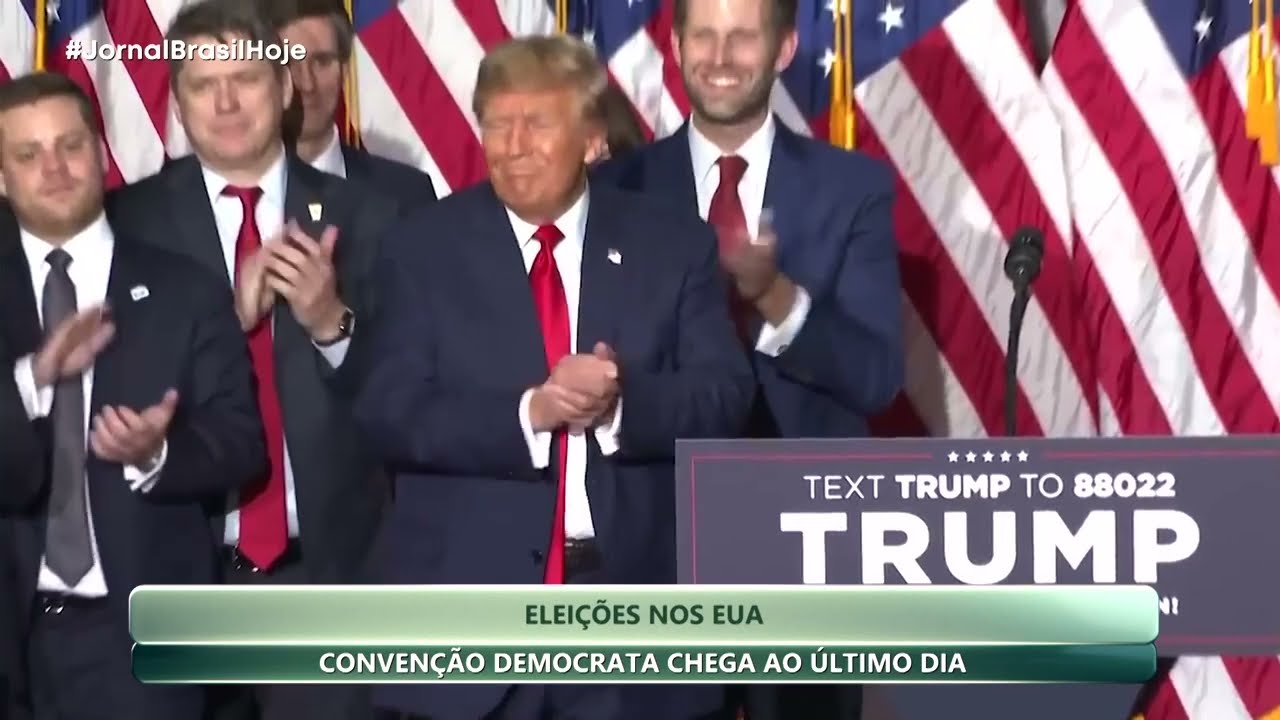 JBH - Jornal Brasil Hoje | Eleições nos EUA : Convecção Democrata discurso de Trump - 22/08/2024