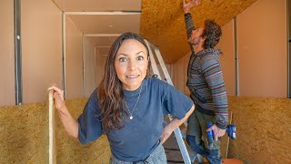 DIFFICULTIES INSTALLING WALLS INSIDE OUR SHIPPING CONTAINER WORKSHOP
